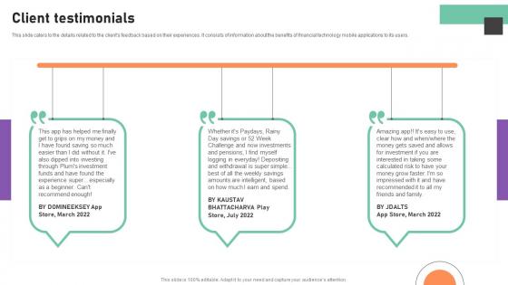 Client Testimonials Financial Management Software Capital Raising Deck Ideas Pdf Client Testimonials Financial Management Software Capital Raising Deck Ideas Pdf