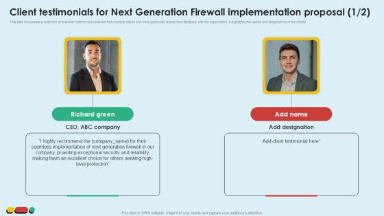 Client Testimonials For Next Generation Intelligent Intrusion Prevention System Ppt Example