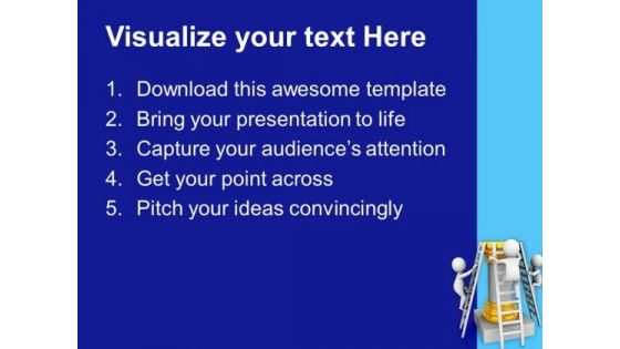 Climb The Stairs Of Business Success PowerPoint Templates Ppt Backgrounds For Slides 0613