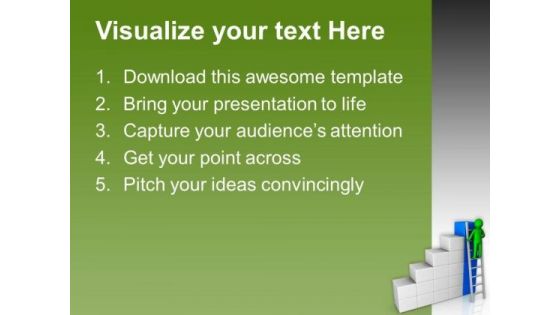 Climb The Top Level With Success Stair PowerPoint Templates Ppt Backgrounds For Slides 0713