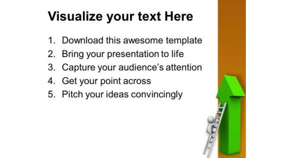 Climbing Business Growth Graph PowerPoint Templates Ppt Backgrounds For Slides 0813