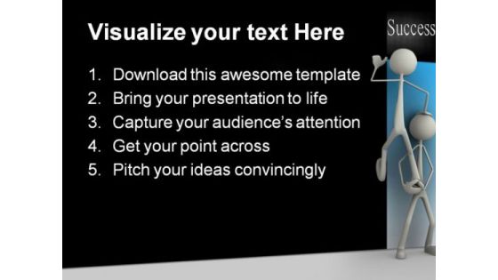 Climbing People Success PowerPoint Templates And PowerPoint Backgrounds 0511