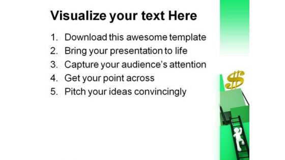 Climbing To Success PowerPoint Themes And PowerPoint Slides 0411
