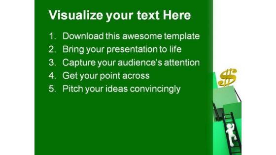 Climbing To Success PowerPoint Themes And PowerPoint Slides 0411