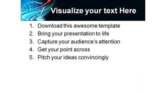 Clock On Abstract Blue Background PowerPoint Themes And PowerPoint Slides 0511