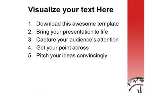 Clock To Represent Time Of Completion Task PowerPoint Templates Ppt Backgrounds For Slides 0413