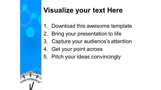 Clock With Word Countdown Time Planning PowerPoint Templates And PowerPoint Themes 0812
