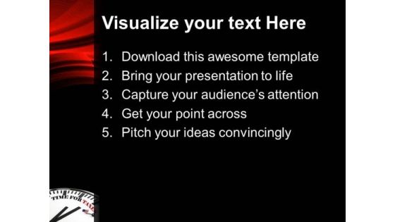 Clock With Words Time For Taxes PowerPoint Templates Ppt Backgrounds For Slides 0813