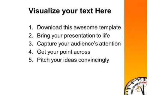 Clock With Words Time To Find A Job People PowerPoint Templates And PowerPoint Themes 0812