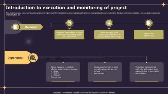 Closing A Project By Fulfilling Introduction To Execution And Monitoring Of Project PM SS V