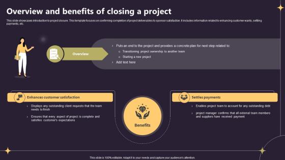 Closing A Project By Fulfilling Overview And Benefits Of Closing A Project PM SS V