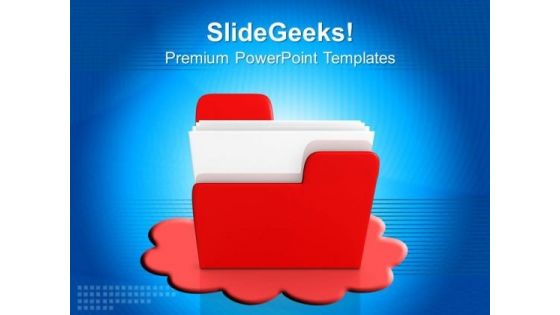 Cloud Computer Folder Internet PowerPoint Templates And PowerPoint Themes 0812