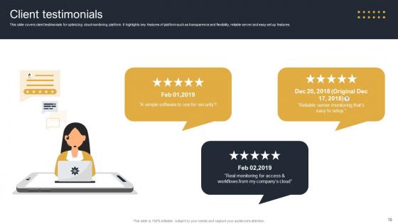 Cloud Monitoring And Management Pitch Deck Ppt Template