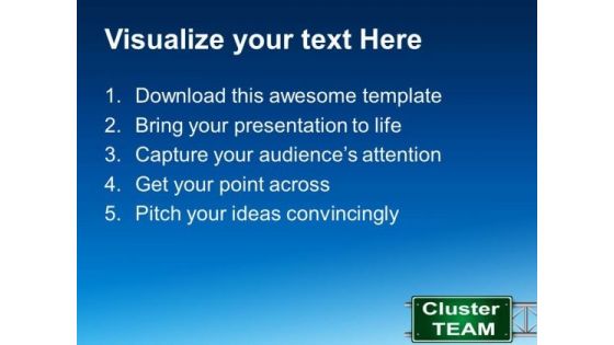 Cluster Team Communication PowerPoint Templates And PowerPoint Themes 0412