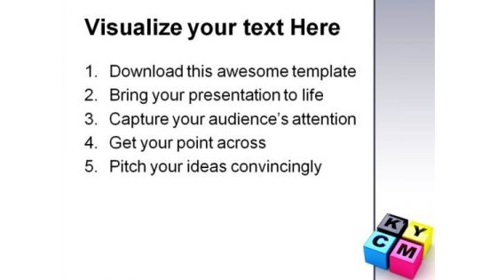 Cmyk Communication PowerPoint Template 0910