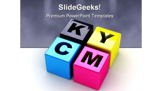 Cmyk Communication PowerPoint Template 0910