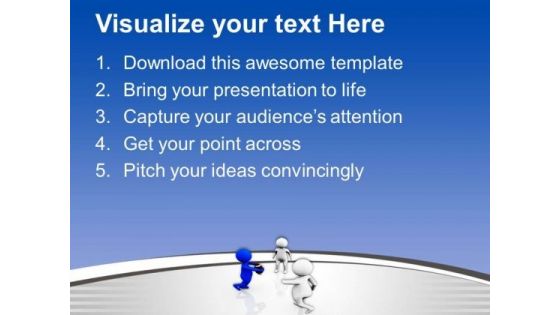 Coach Playing With His Team PowerPoint Templates Ppt Backgrounds For Slides 0713