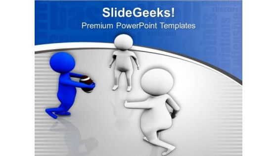Coach Playing With His Team PowerPoint Templates Ppt Backgrounds For Slides 0713