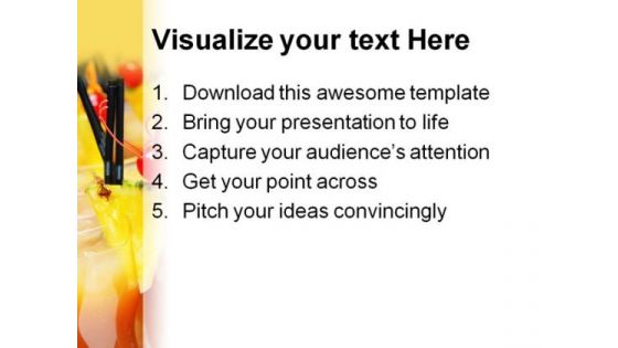 Cocktails With Slices Food PowerPoint Themes And PowerPoint Slides 0411