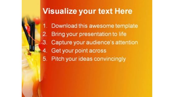 Cocktails With Slices Food PowerPoint Themes And PowerPoint Slides 0411
