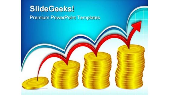 Coin Bar Graph Business PowerPoint Templates And PowerPoint Backgrounds 0511