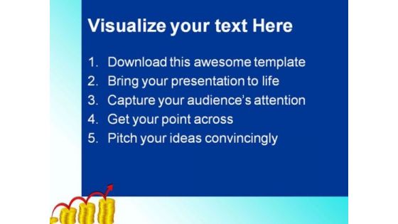 Coin Bar Graph Business PowerPoint Themes And PowerPoint Slides 0511