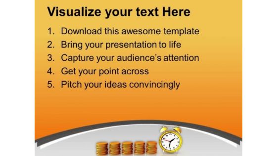 Coins Growth Depends On Time PowerPoint Templates Ppt Backgrounds For Slides 0413