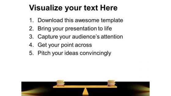 Coins On Balance Finance PowerPoint Templates And PowerPoint Themes 0812