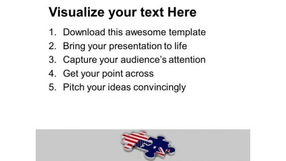 Collabration Of Us And Australia Business PowerPoint Templates Ppt Backgrounds For Slides 0413