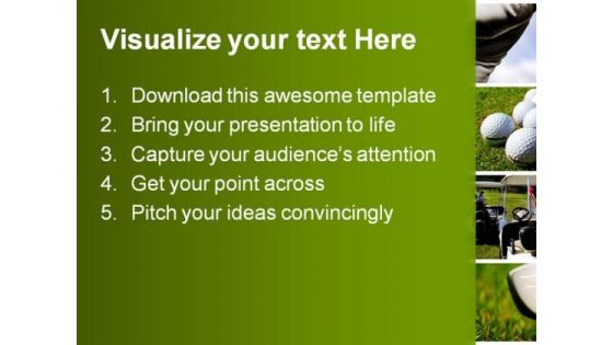 Collage Of Golf Sports PowerPoint Templates And PowerPoint Backgrounds 0411