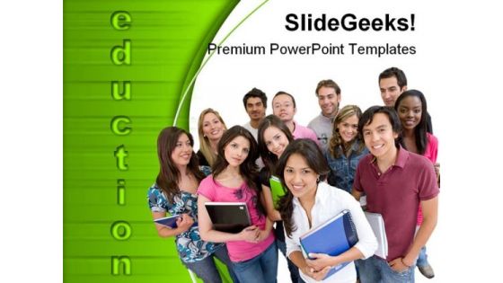 Collage Students Education PowerPoint Template 0610