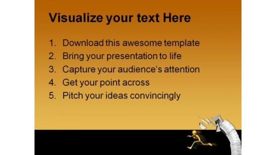 Collapsing Paperwork Business PowerPoint Template 1110