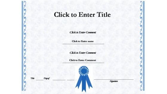 College Award Certificate PowerPoint Templates