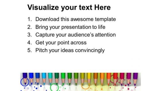 Color Pencils Art Education PowerPoint Templates And PowerPoint Themes 1012