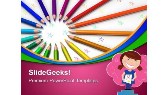 Color Pencils Art PowerPoint Templates And PowerPoint Themes 0812