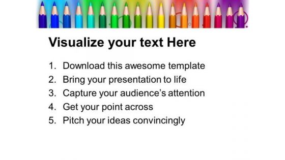 Color Pencils Education Future PowerPoint Templates And PowerPoint Themes 1012