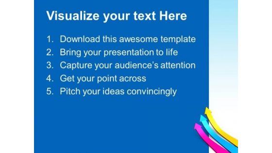 Colored Arrows Business Growth PowerPoint Templates And PowerPoint Themes 1012