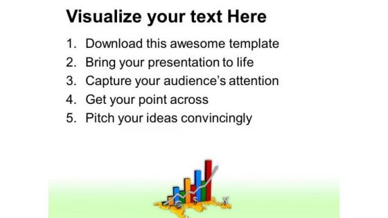 Colored Bar Graph For Business Fluctuation PowerPoint Templates Ppt Backgrounds For Slides 0513