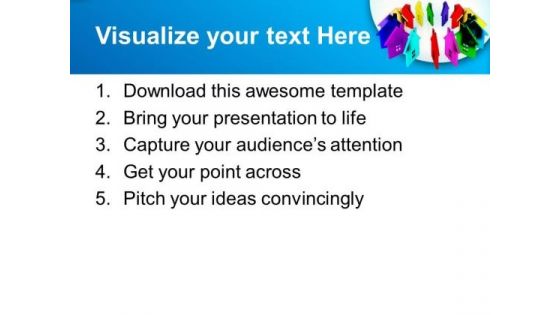 Colored Houses Real Estate PowerPoint Templates And PowerPoint Themes 0812