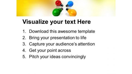 Colored Light Bulbs Technology PowerPoint Templates And PowerPoint Themes 0712