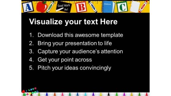 Colored Pencil Education PowerPoint Templates And PowerPoint Themes 0512