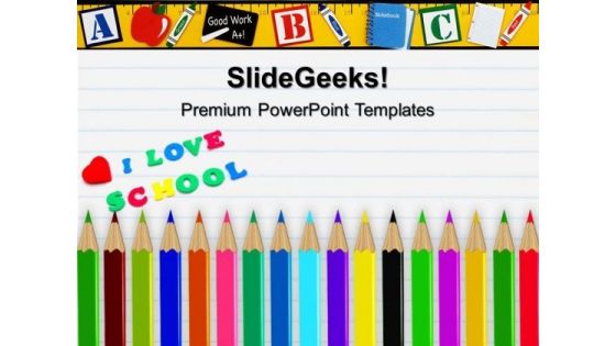 Colored Pencil Education PowerPoint Templates And PowerPoint Themes 0512