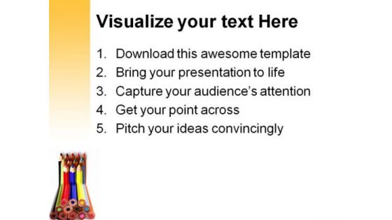 Colored Pencils01 Education PowerPoint Themes And PowerPoint Slides 0811