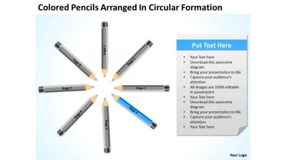 Colored Pencils Arranged In Circular Formation Ppt Business Plan PowerPoint Templates