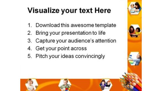 Colored Pencils Education PowerPoint Templates And PowerPoint Backgrounds 0311