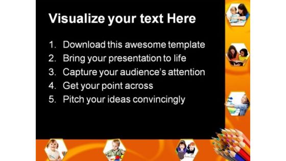 Colored Pencils Education PowerPoint Templates And PowerPoint Backgrounds 0311