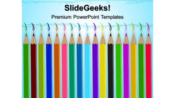 Colored Pencils Education PowerPoint Templates And PowerPoint Themes 0512