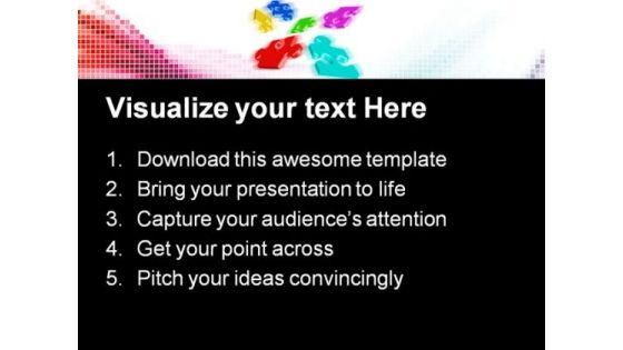 Colored Puzzles Abstract PowerPoint Templates And PowerPoint Backgrounds 0711