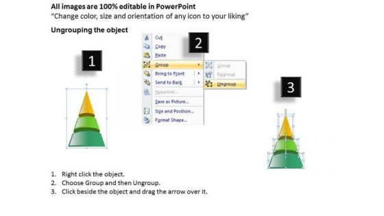 Colorful 3 Stages Forming Pyramid New Business Plan PowerPoint Slides
