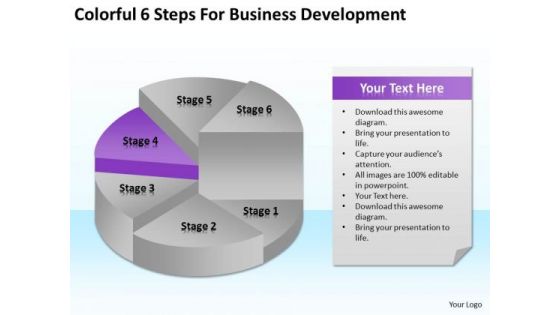 Colorful 6 Steps For Business Development Ppt Plan Dummies PowerPoint Slides